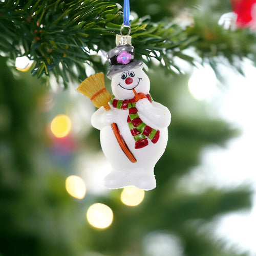 Frosty the Snowman Glass Ornament - - Ornament