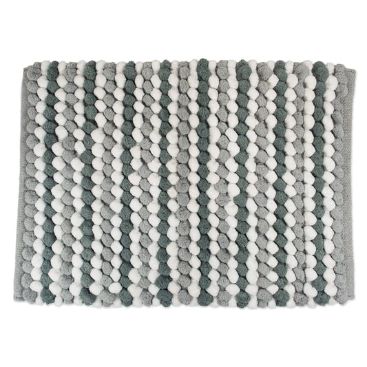 Gray Stripe Ultra Soft Chenille Bathmat - Kia Day Design