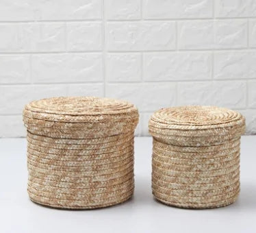 Handmade Straw Woven Storage Baskets Kia Day Design