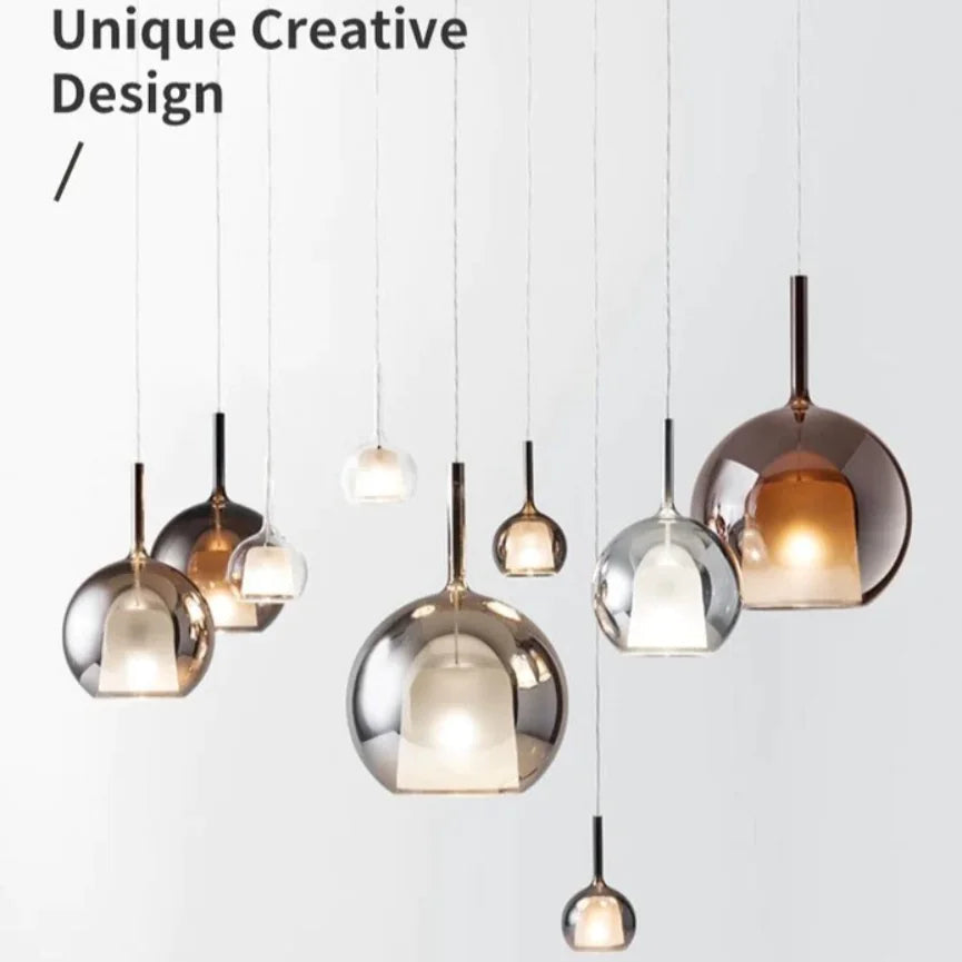 Glass Lampshade Style Pendant Lights - Kia Day Design