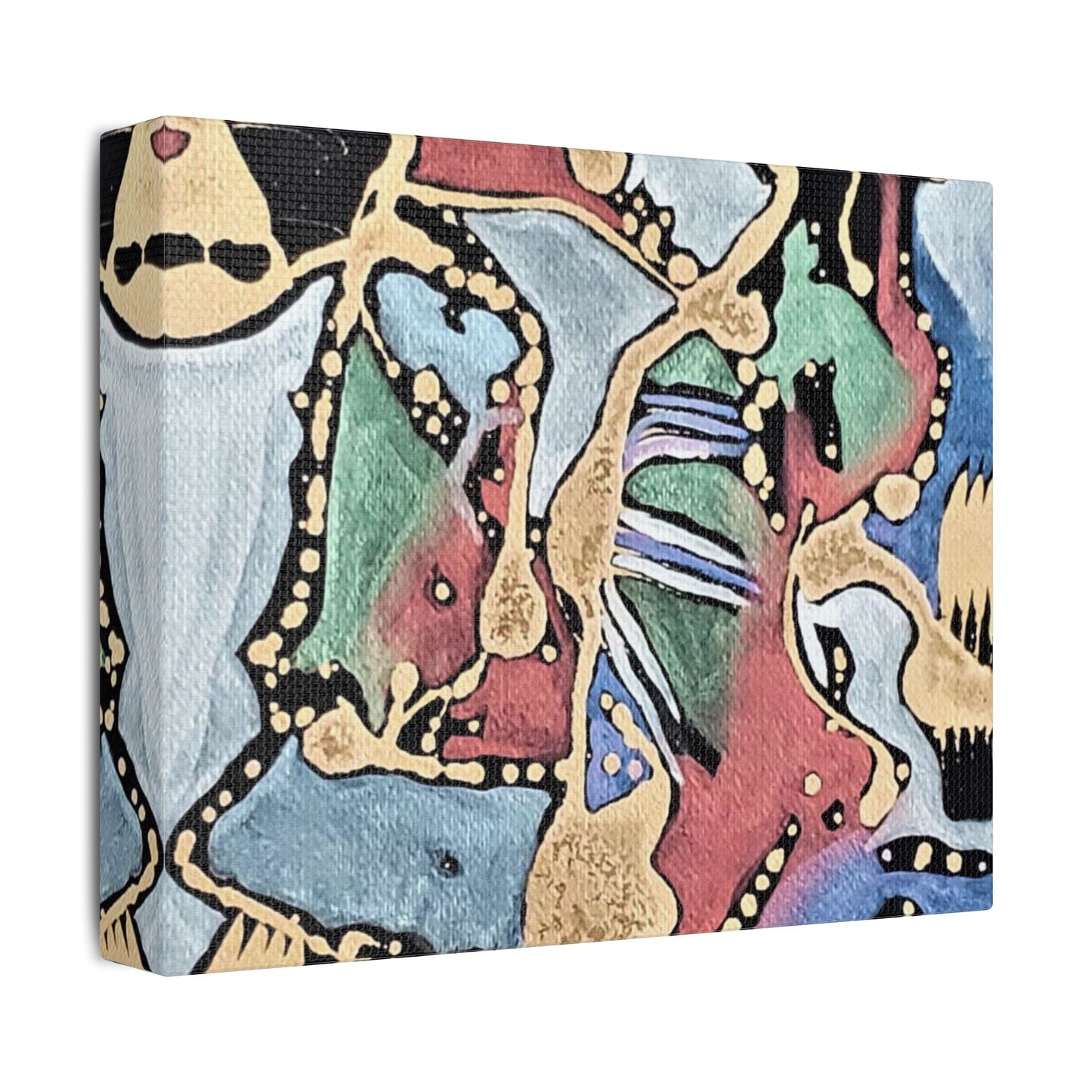 Angry Cat Satin Canvas Stretched
