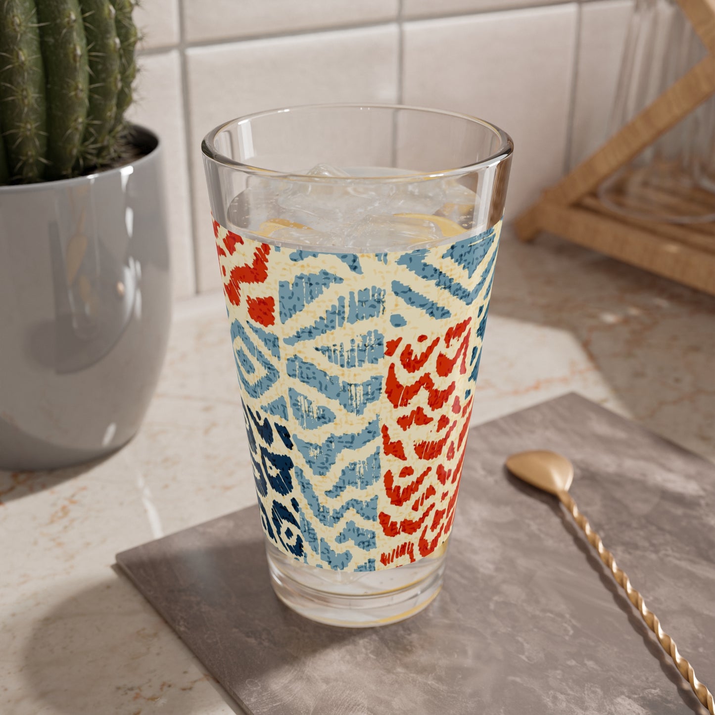 Colorful Geometric Mixing Glass - Kia Day Design