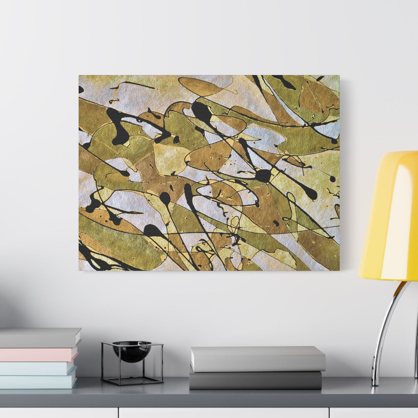Gold Rush Satin Canvas Stretched