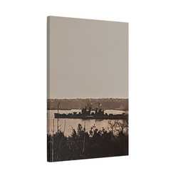 Navy Day New York October 27th 1945 Satin Canvas Stretched