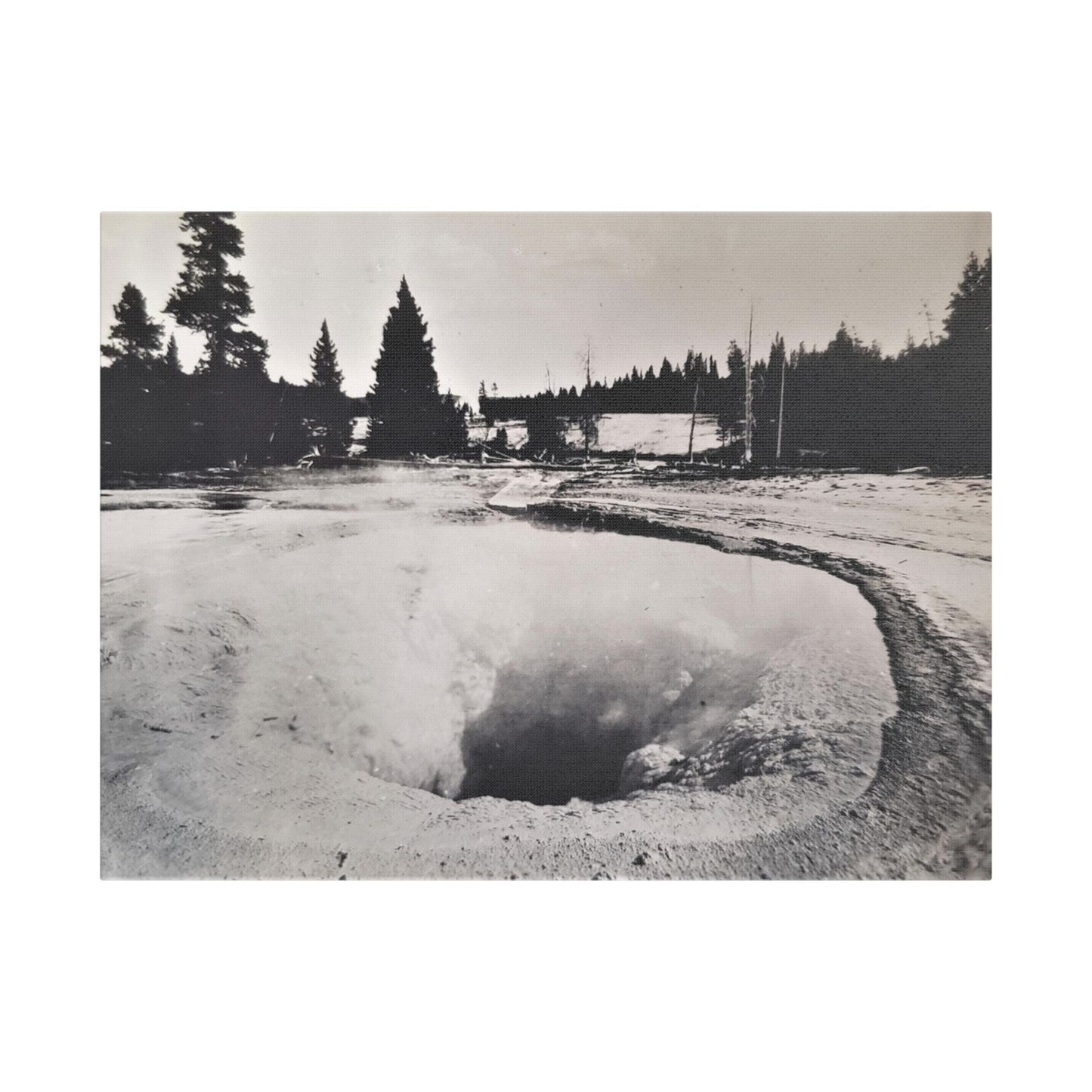 Morning Glory Pool Yellowstone Satin Canvas Stretched