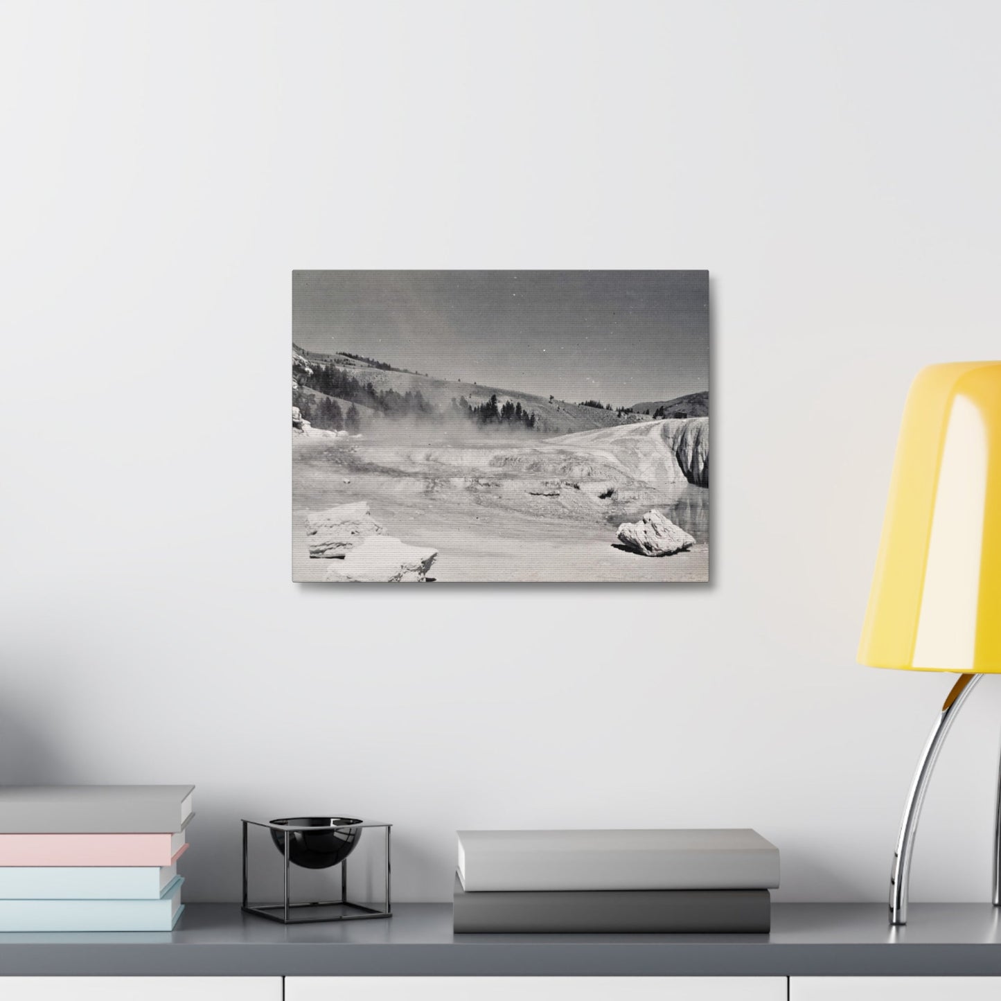 Mammoth Hot Springs Stretched Canvas 1.5" 16″ x 12″