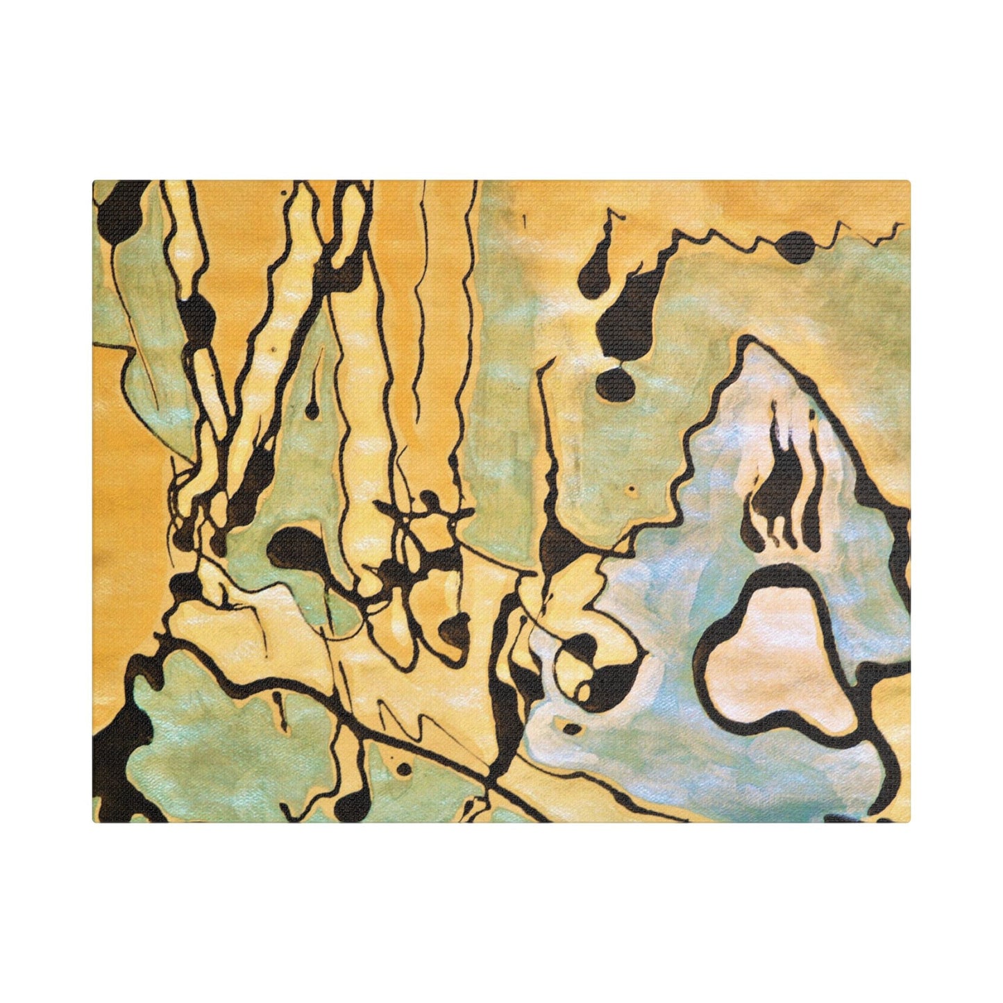 Screaming Ghost Satin Canvas Stretched 14″ x 11″ (Horizontal) 1.5"