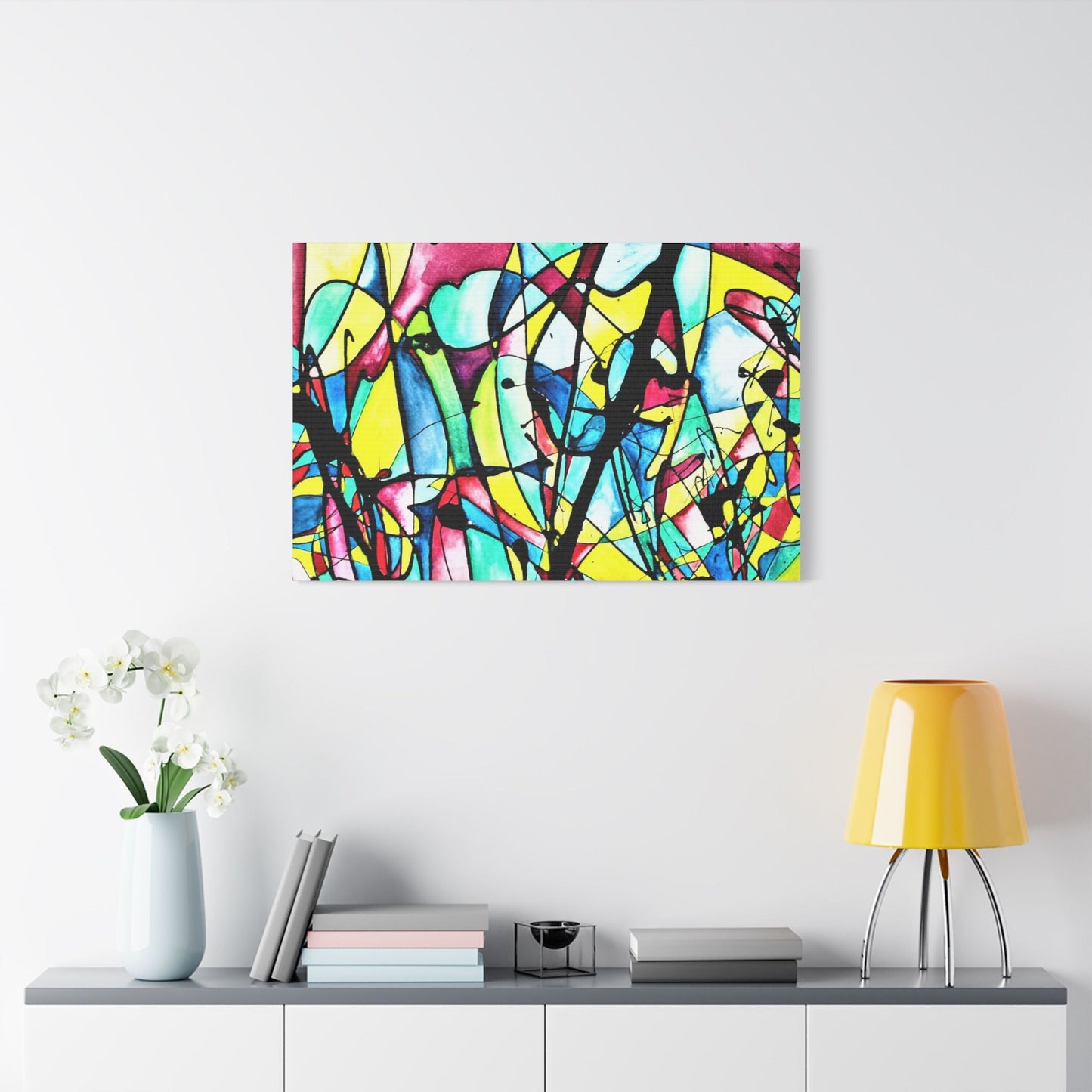 Alien Lady Satin Canvas Stretched
