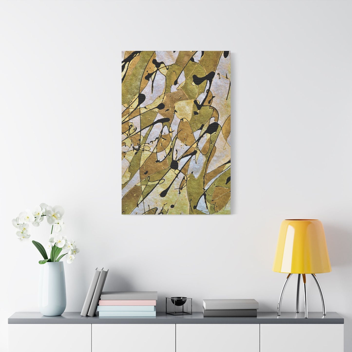 Gold Rush Satin Canvas Stretched