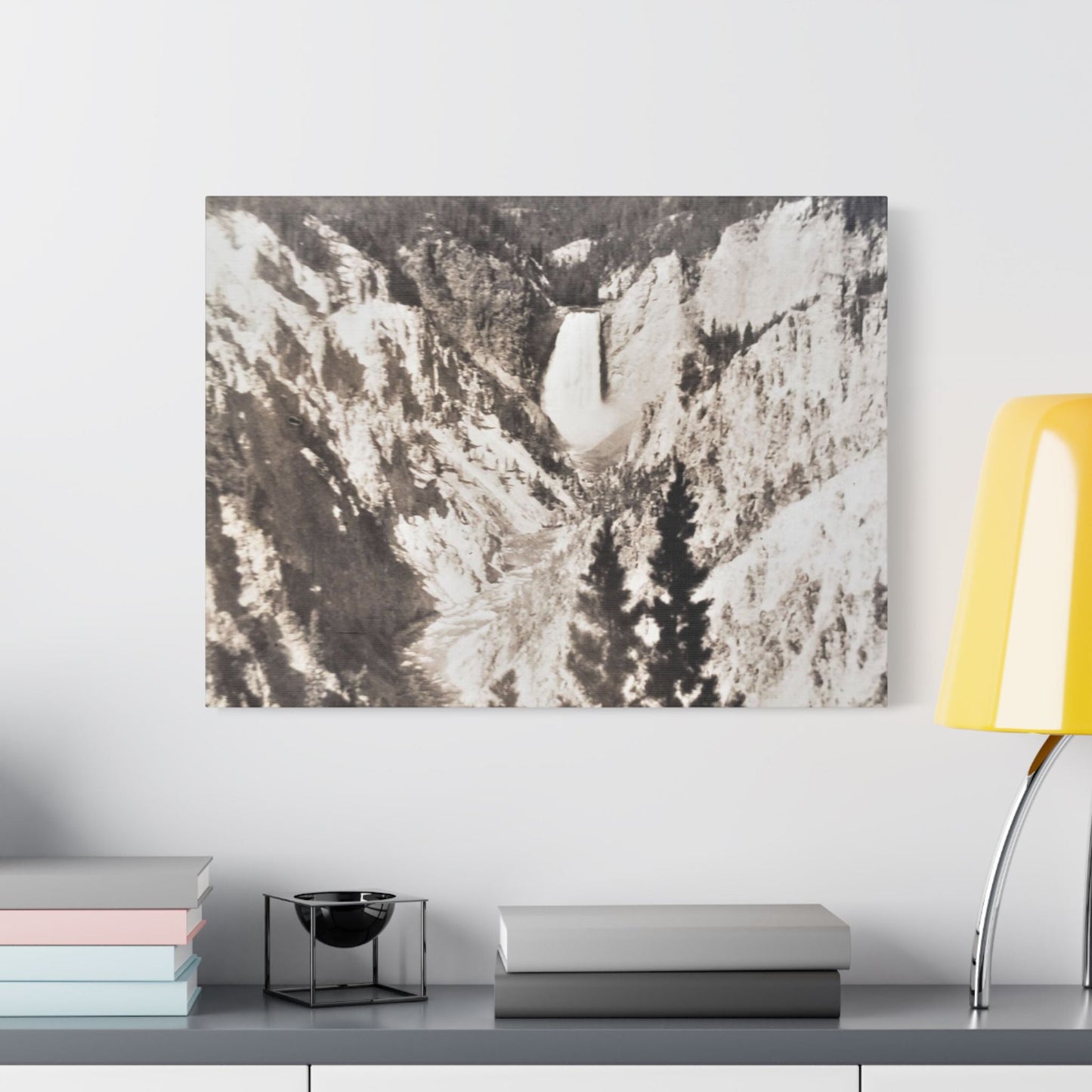 Artists Point Yellowstone Satin Canvas Stretched 24″ x 18″ (Horizontal) 1.5"