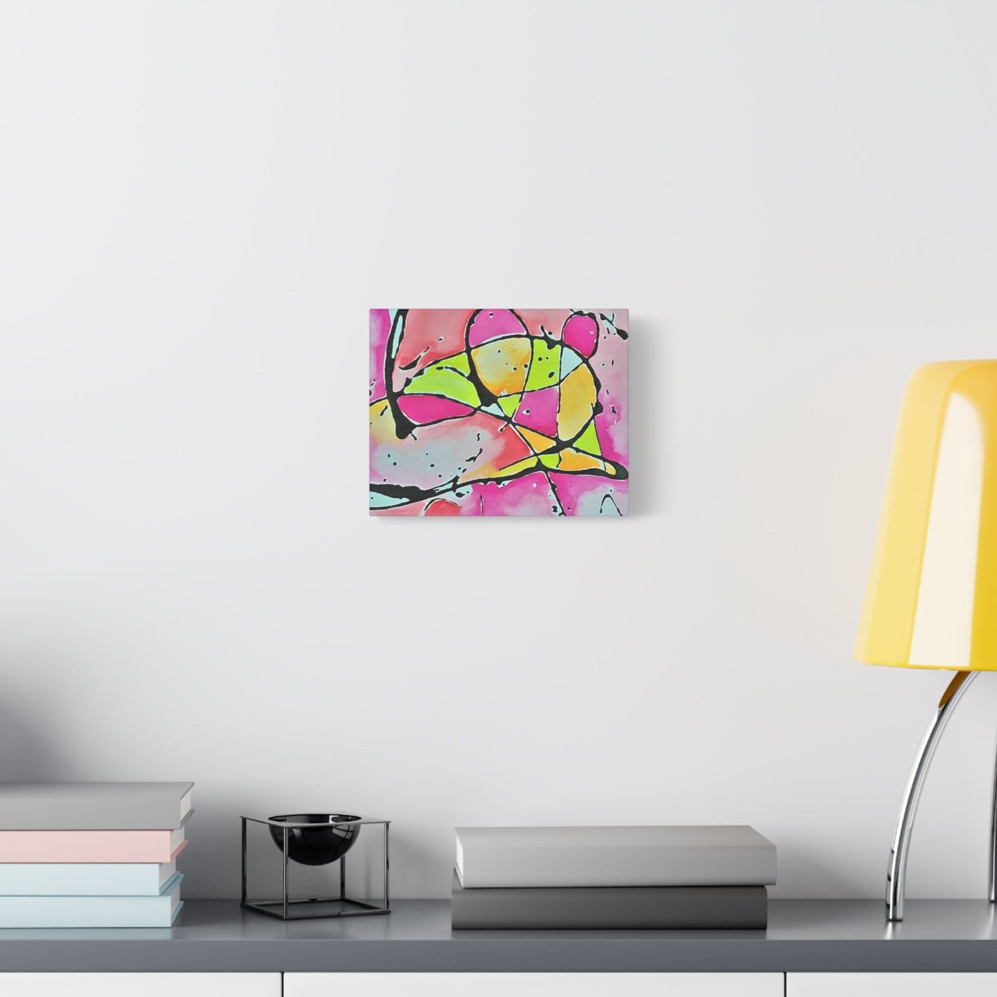 Pink Mouse Satin Canvas Stretched