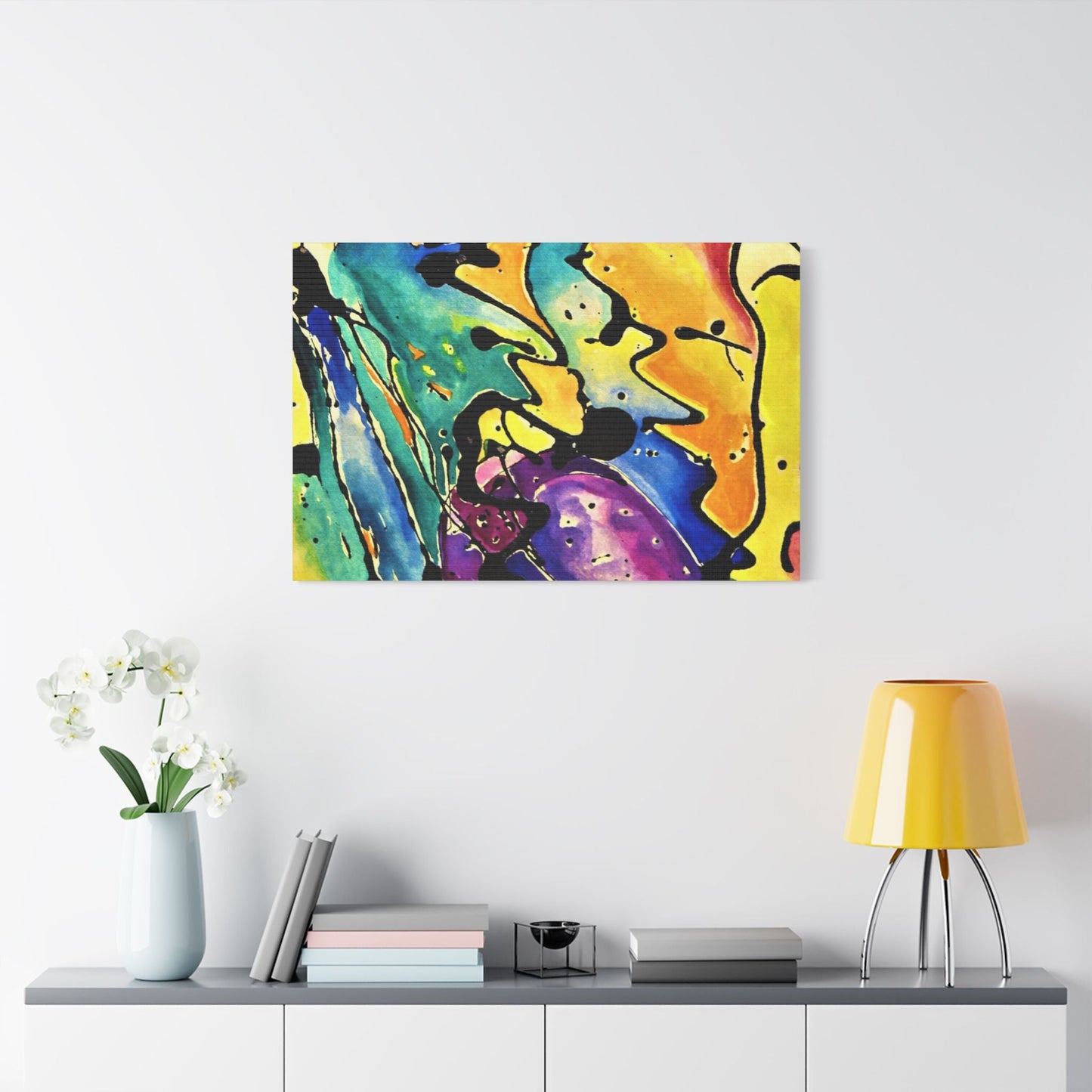Sing Satin Canvas Stretched