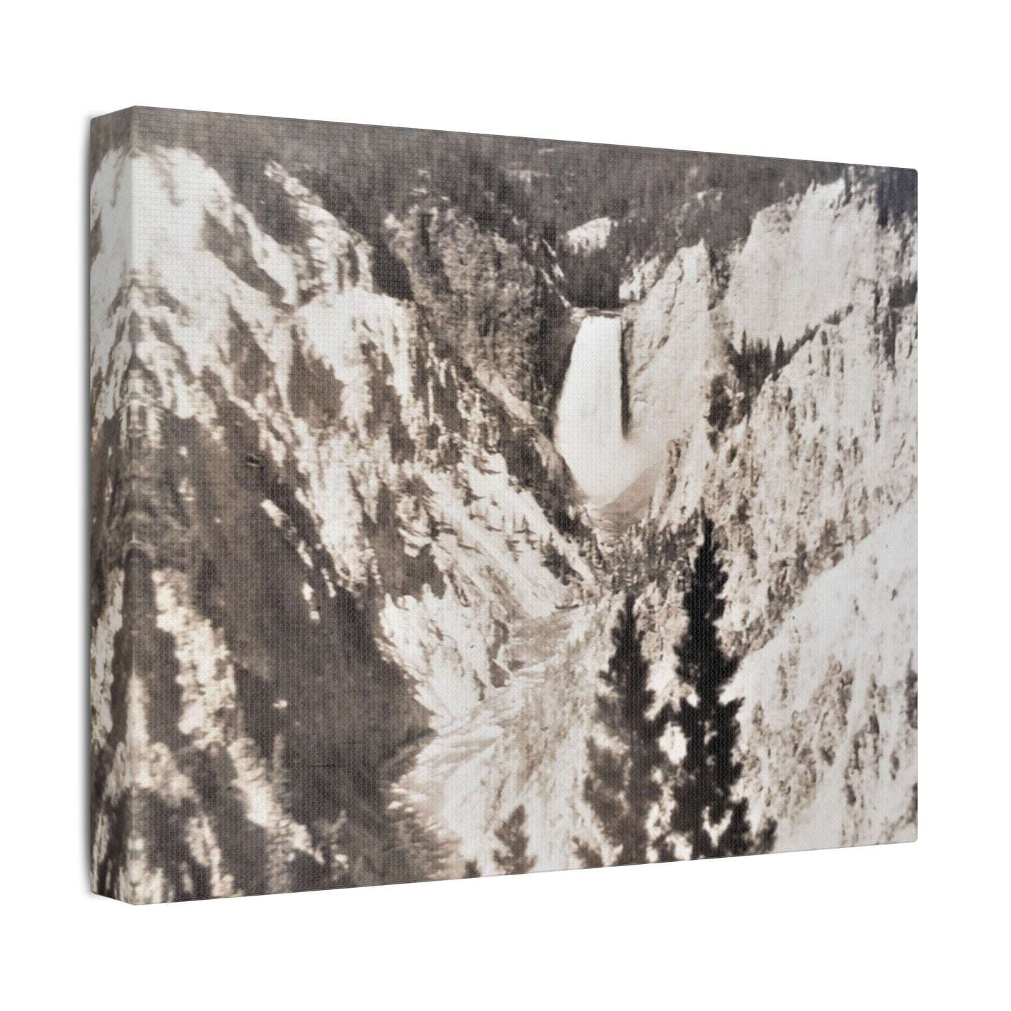 Artists Point Yellowstone Satin Canvas Stretched