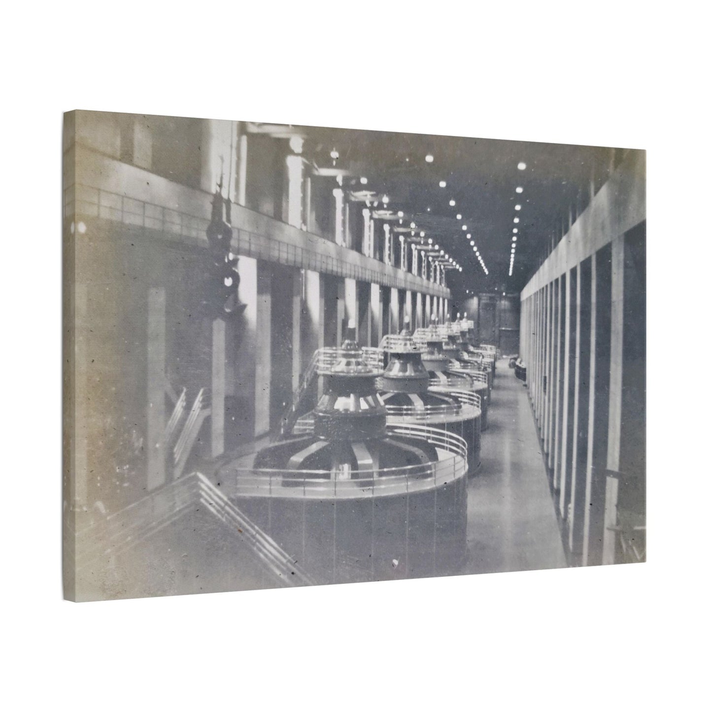 Boulder Dam Powerhouse Satin Canvas Stretched