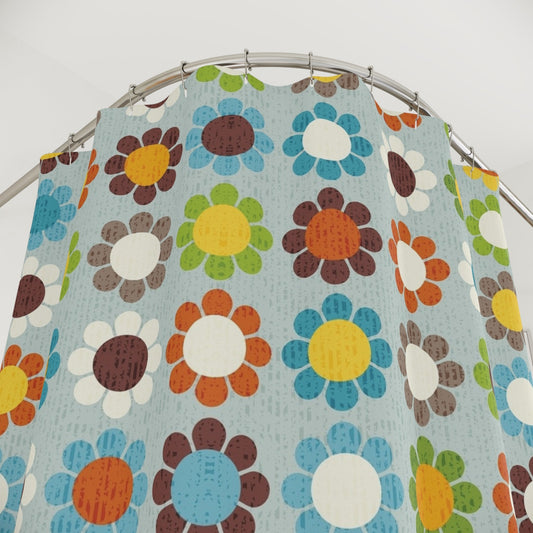 Colorful Floral Shower Curtain - Kia Day Design