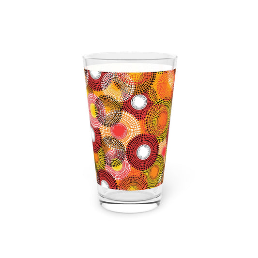 Colorful Dot Pattern Pint Glass 16oz - Kia Day Design
