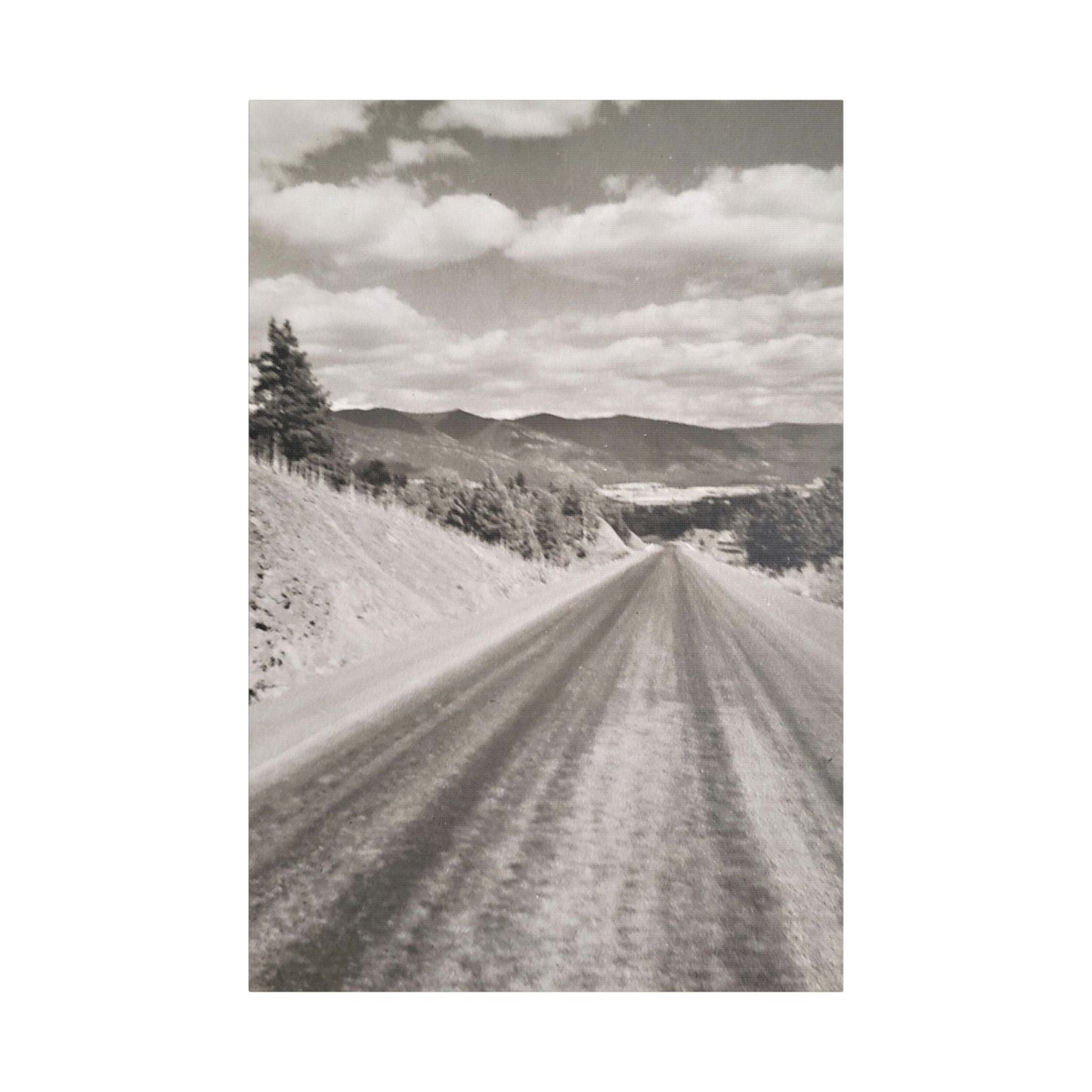 Western Road Satin Canvas Stretched 24″ x 36″ (Vertical) 1.5"