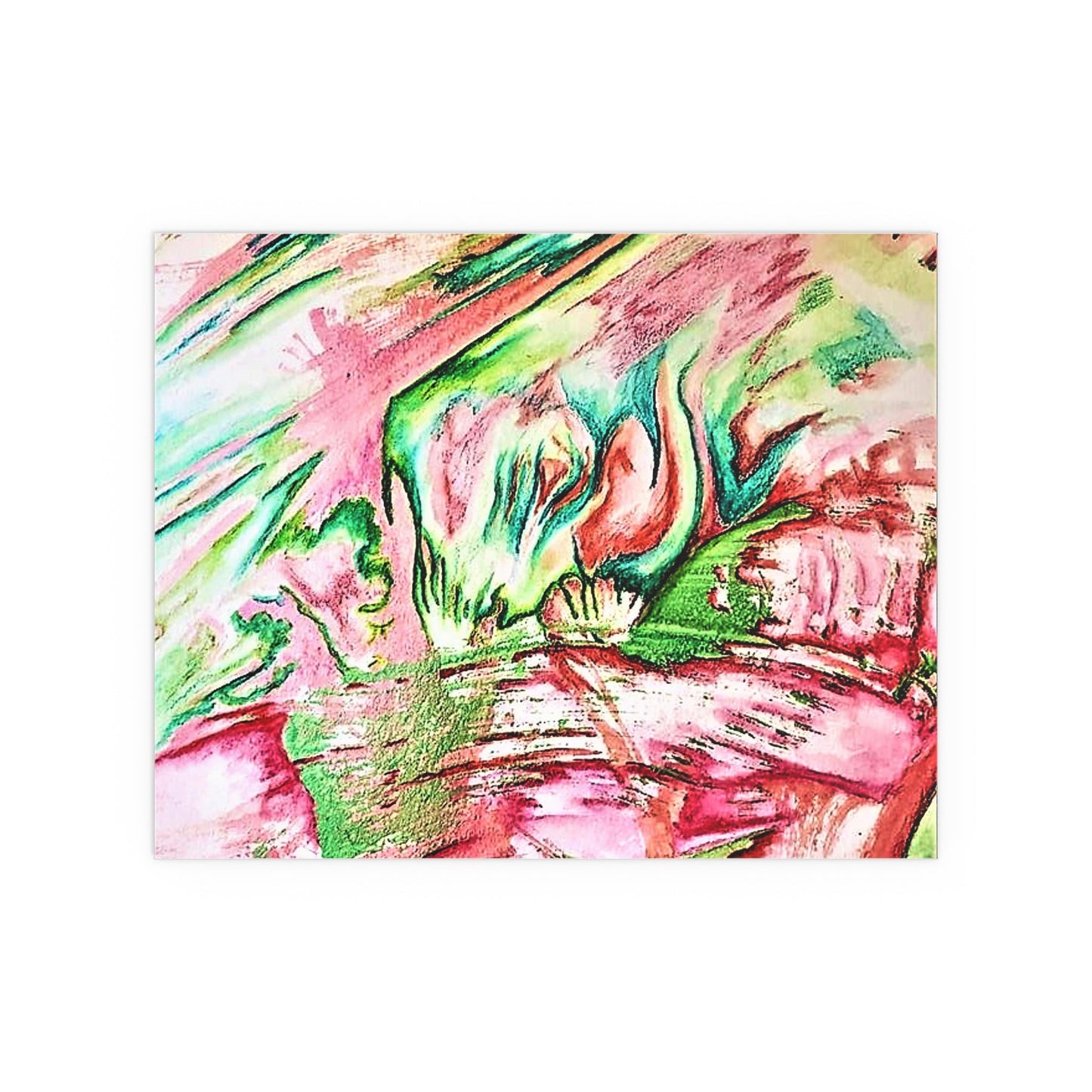 Pink Forest Silk Posters 20" x 16" (Horizontal) Semi Glossy