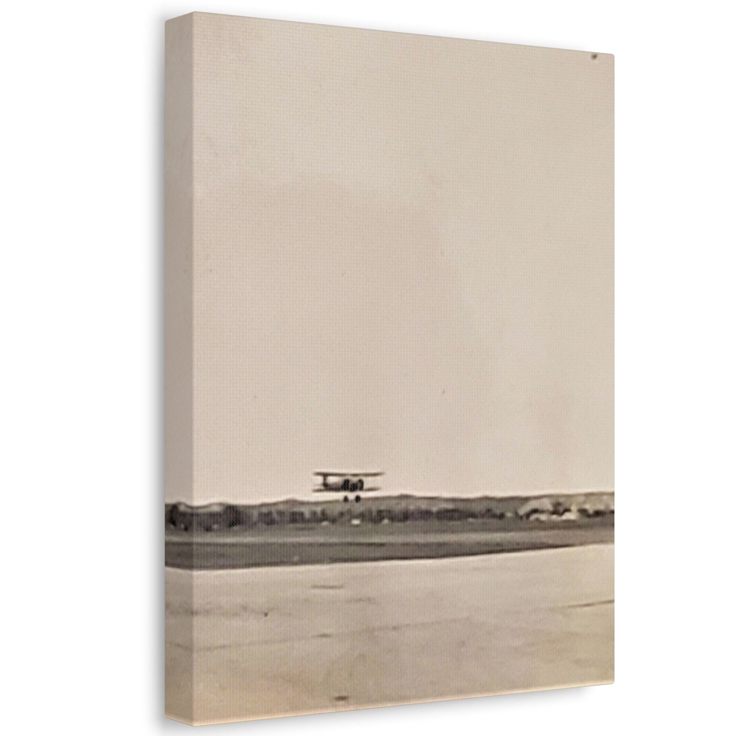 Plane Landing Omaha Airport 1939 Stretched Canvas Printify