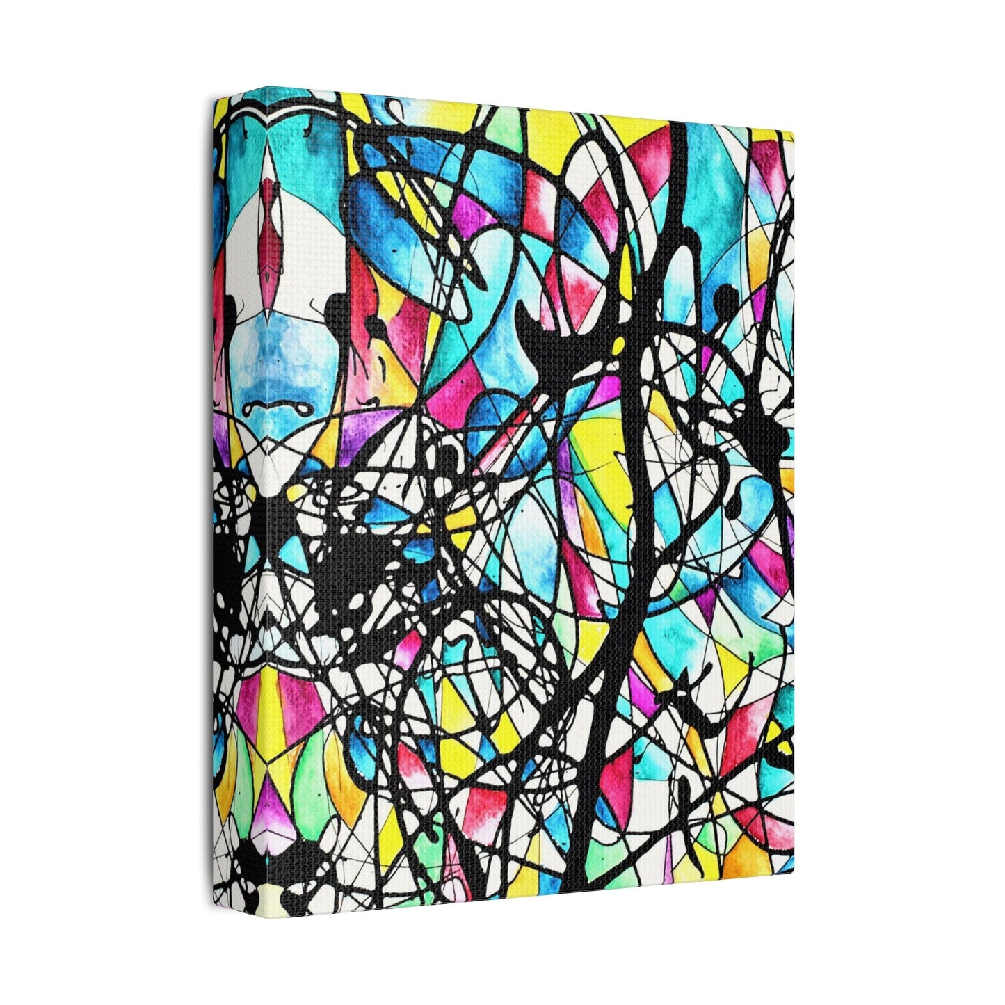Kaleidoscope Satin Canvas Stretched