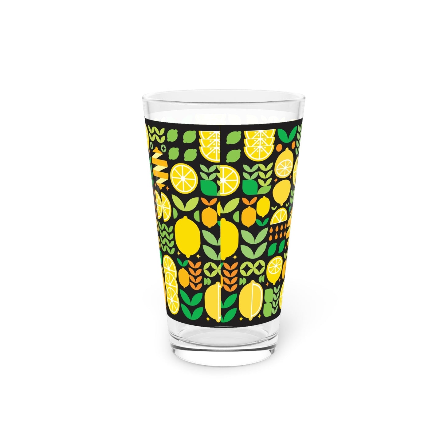 Retro Lemon & Lime Pint Glass - 16oz - Kia Day Design