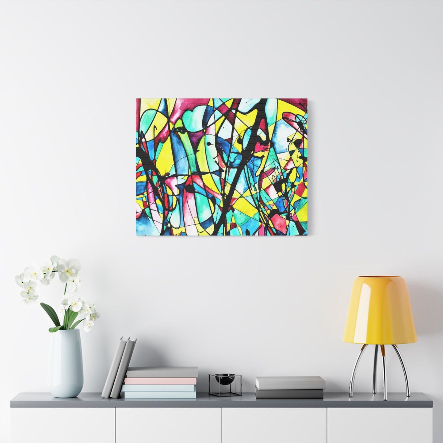 Alien Lady Satin Canvas Stretched