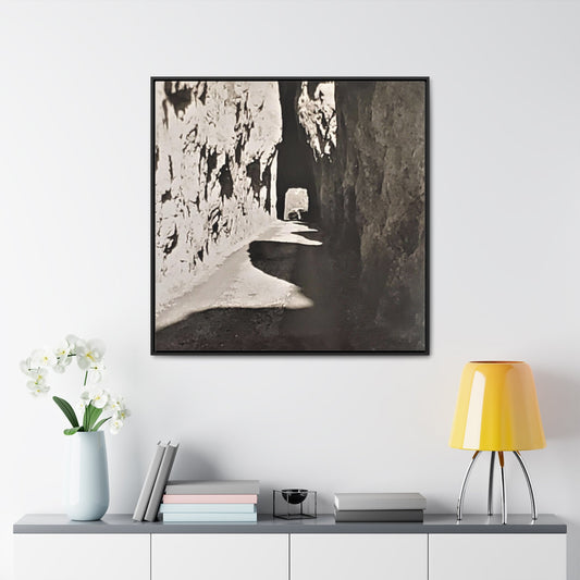 Tunnel at The Needles Gallery Canvas Wraps Square Frame 36″ x 36″ Premium Gallery Wraps (1.25″) Black
