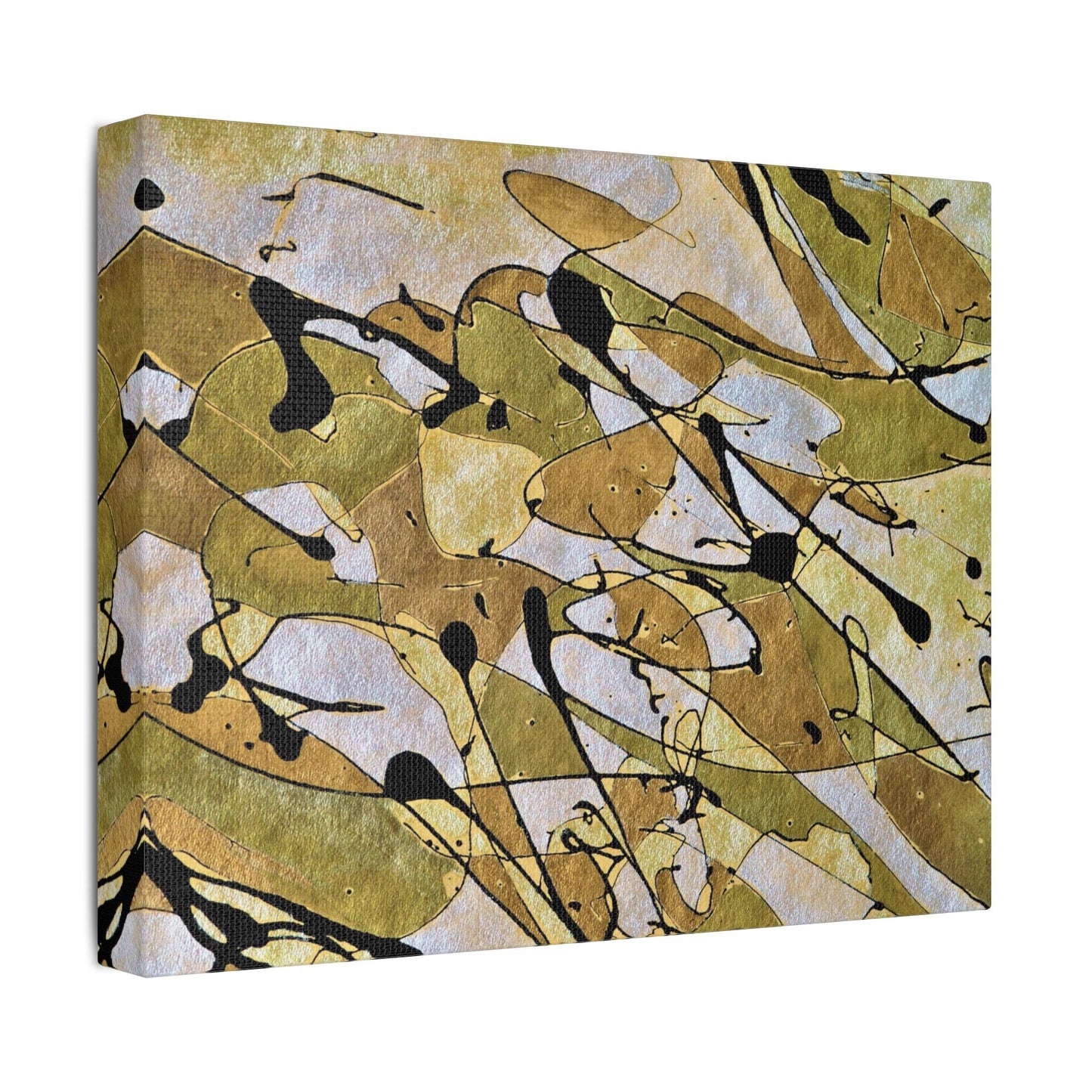 Gold Rush Satin Canvas Stretched