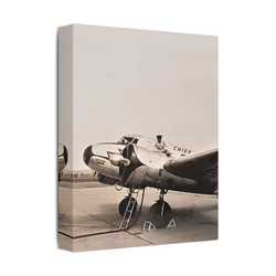Refueling Mid-Contintent Chief Line Omaha Airport 1939 Satin Canvas Stretched