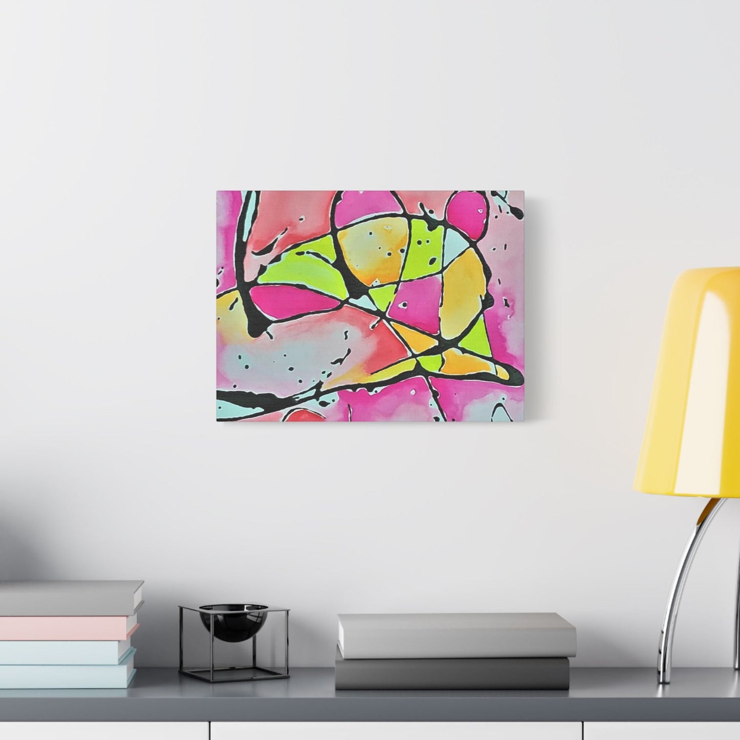 Pink Mouse Satin Canvas Stretched