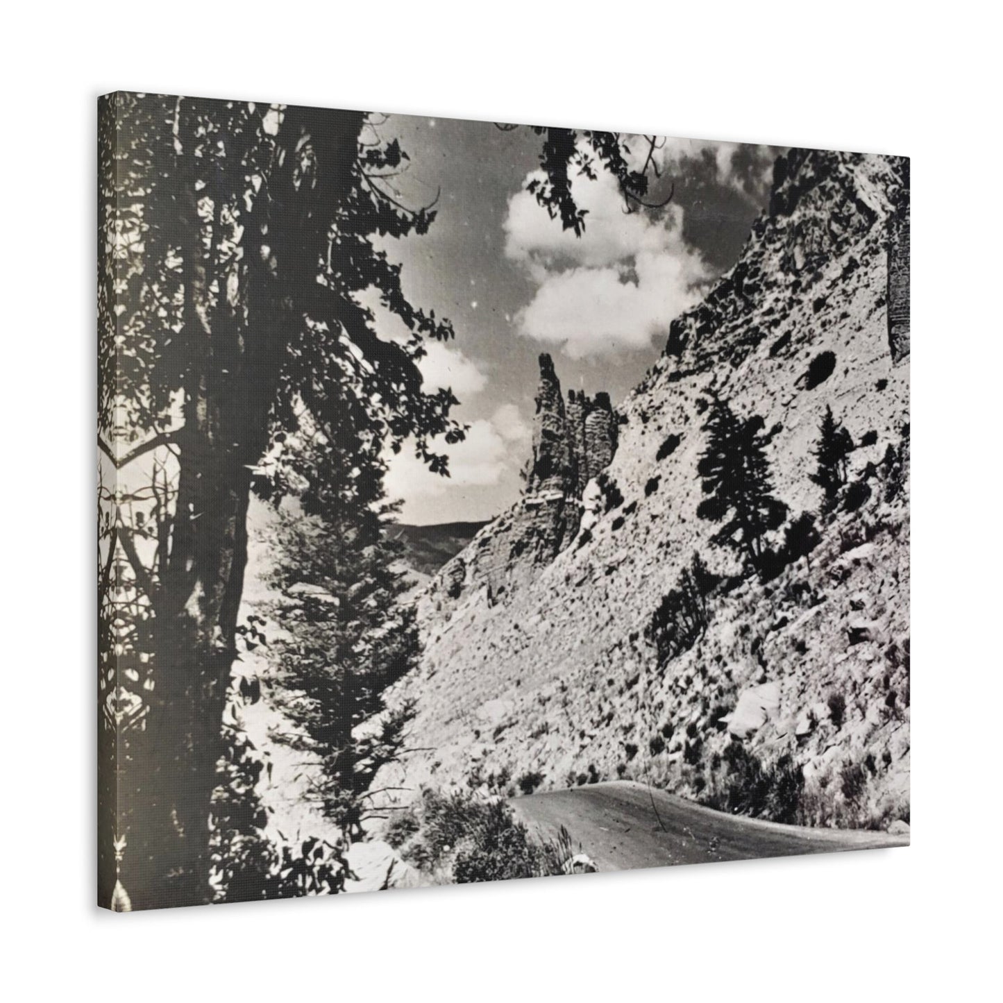 Eagles Nest Rock Yellowstone Stretched Canvas
