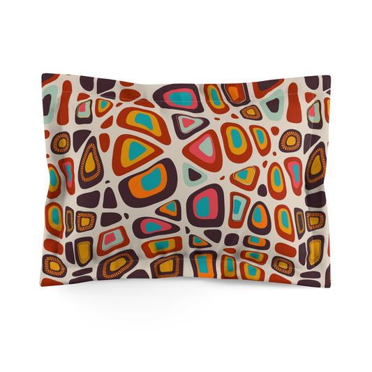 Colorful Retro Microfiber Pillow Sham - Kia Day Design
