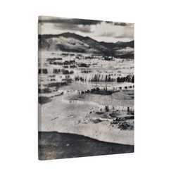 Springs at top of Jupiter Terrace Yellowstone Satin Canvas Stretched