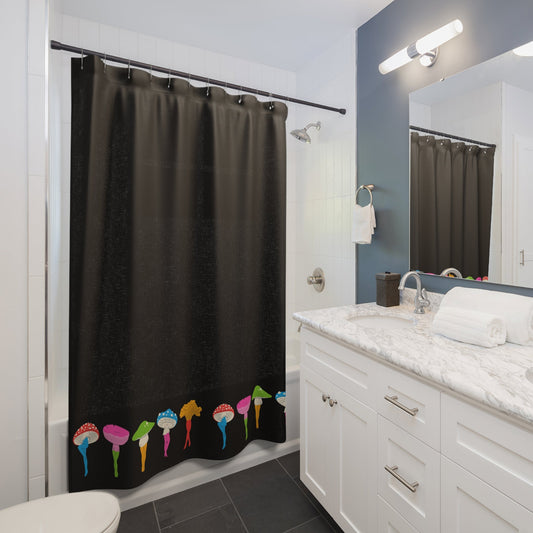 Whimsical Mushroom Shower Curtain - Kia Day Design