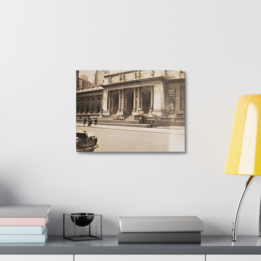 New York Public Library Stretched Canvas 1.5" 16″ x 12″