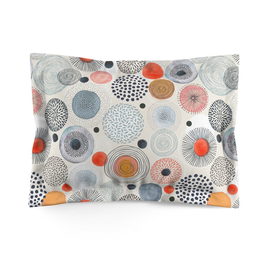 Colorful Geometric Microfiber Pillow Sham - Kia Day Design