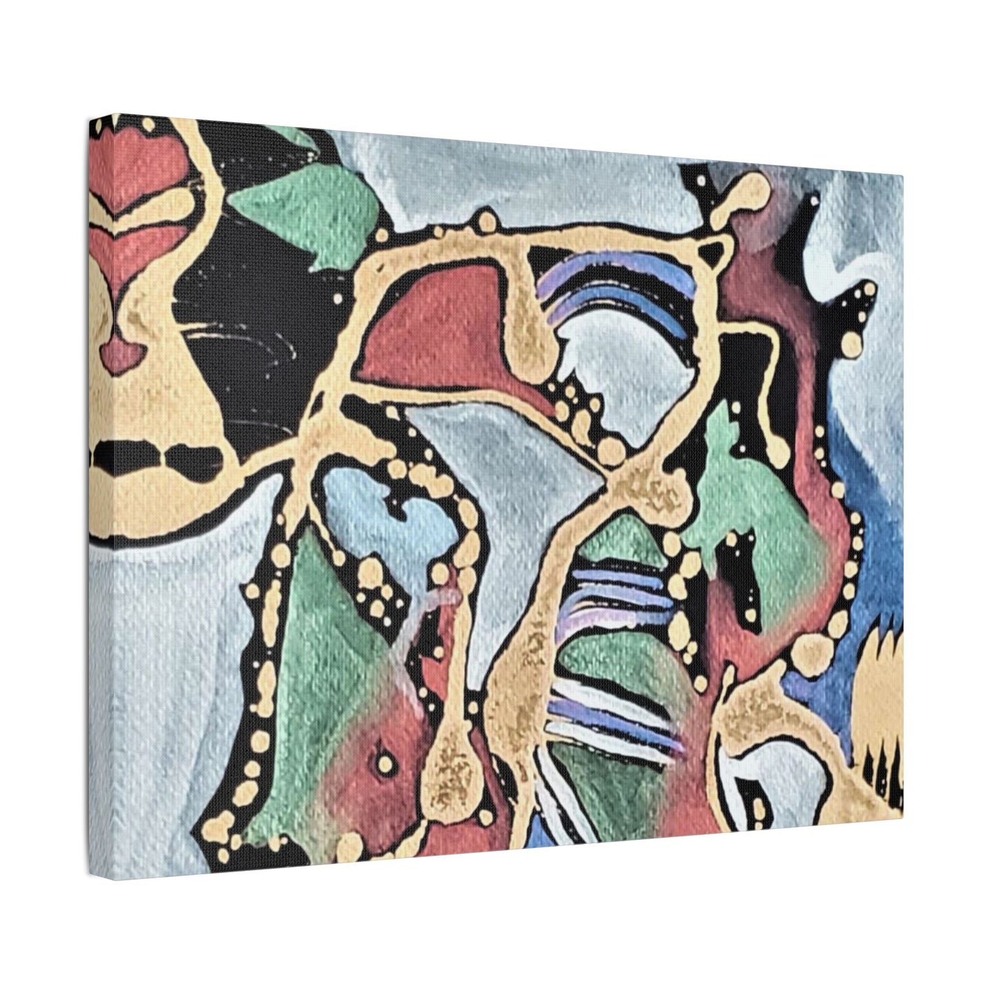 Angry Cat Satin Canvas Stretched