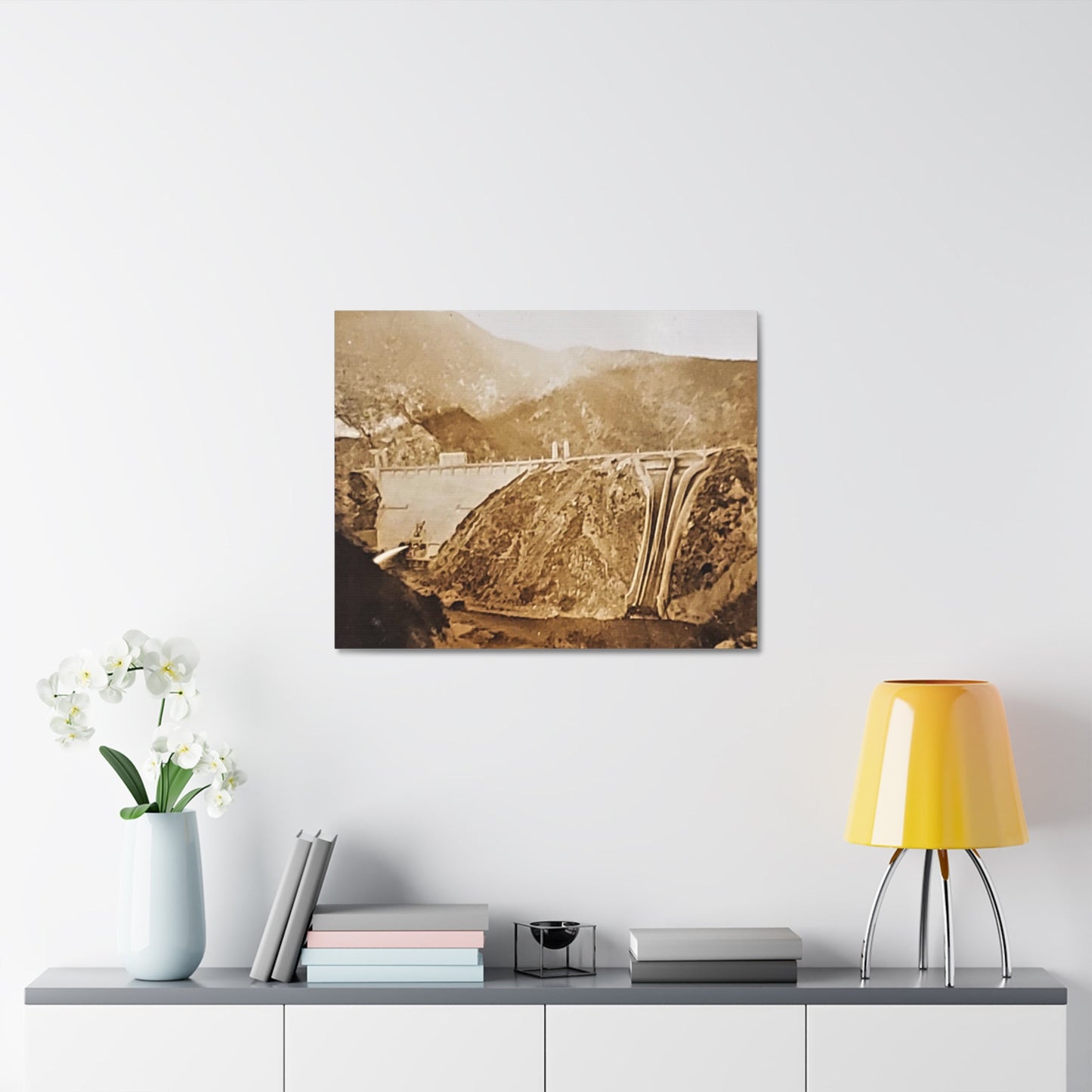 Back View Morris Dam Spillway Stretched Canvas 1.5" 30″ x 24″