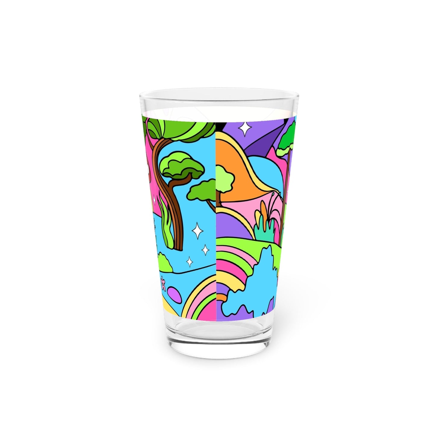 Fantasy Landscape Pint Glass - 16oz - Kia Day Design