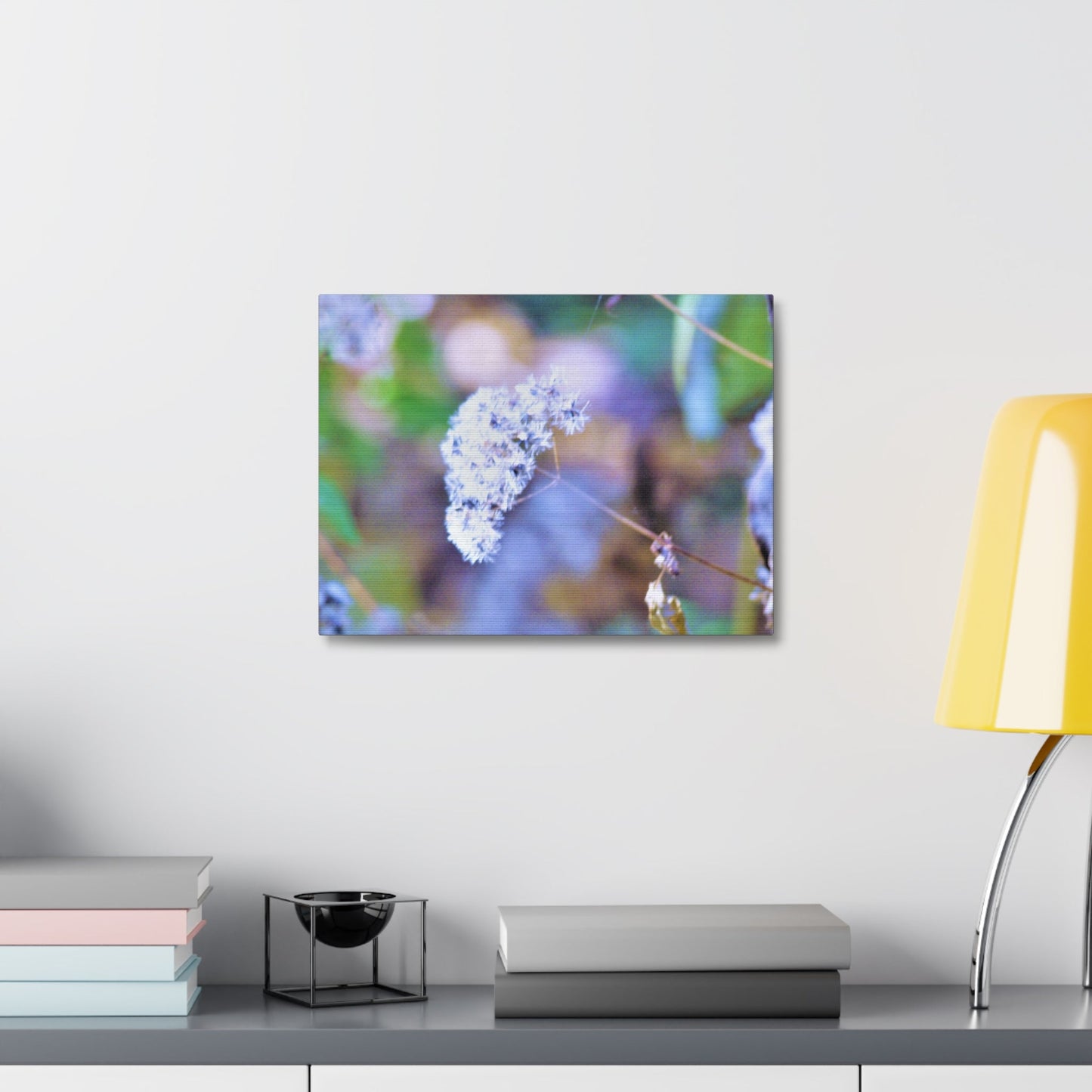 Macro Blue Stretched Canvas Printify