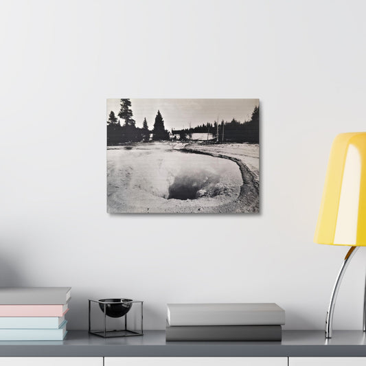 Morning Glory Pool Yellowstone Stretched Canvas 1.5" 16″ x 12″