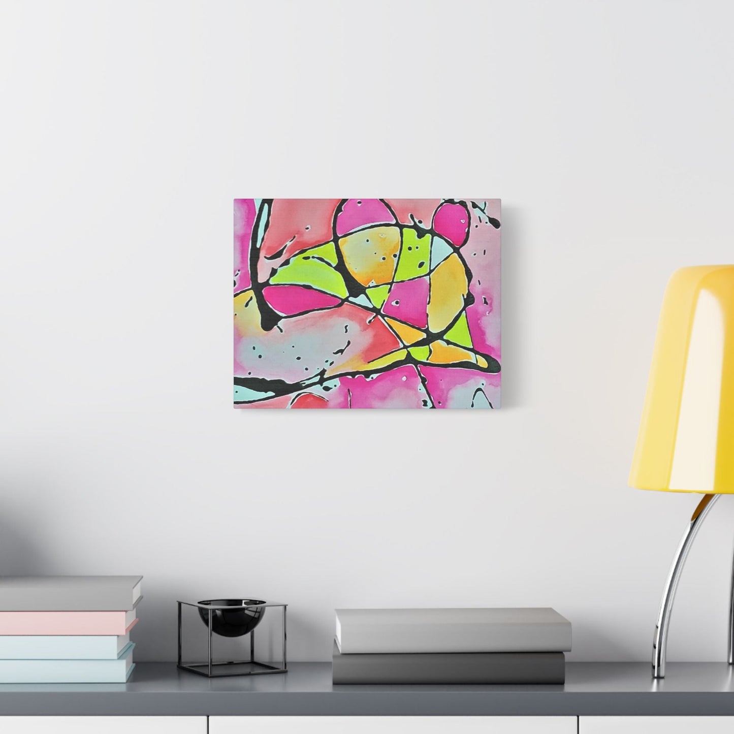 Pink Mouse Satin Canvas Stretched