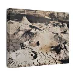 Yellowstone West Thumb Paint Pots Satin Canvas Stretched