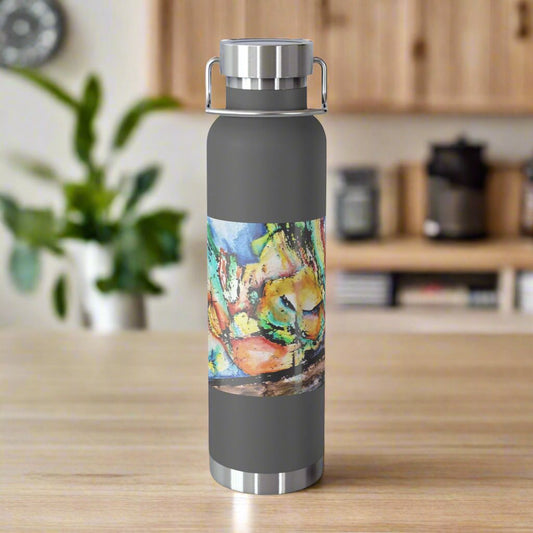 Owl In Flight 22oz Vacuum Insulated Bottle Grey 22oz