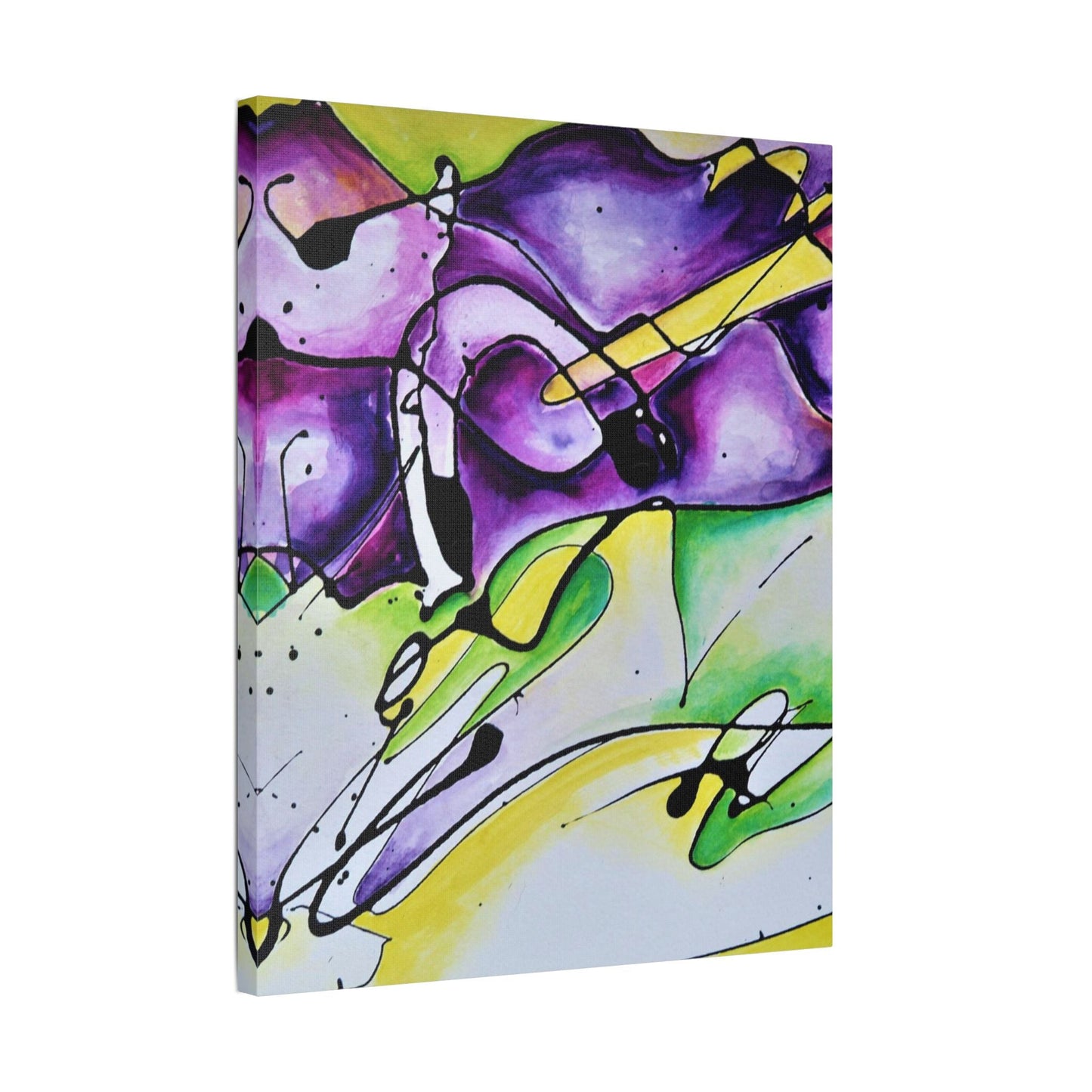 Purple Mountains Satin Canvas Stretched