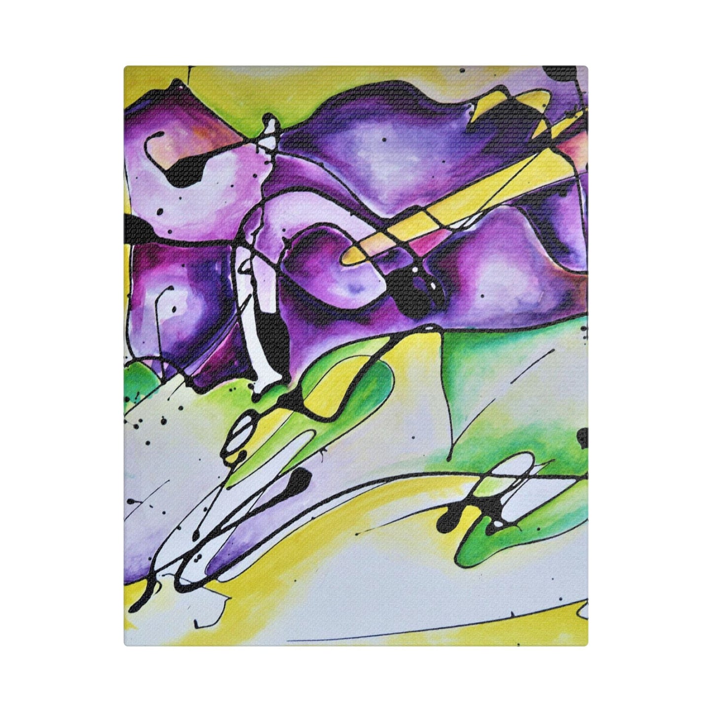 Purple Mountains Satin Canvas Stretched 8″ x 10″ (Vertical) 1.5"