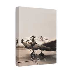 Refueling Mid-Contintent Chief Line Omaha Airport 1939 Satin Canvas Stretched