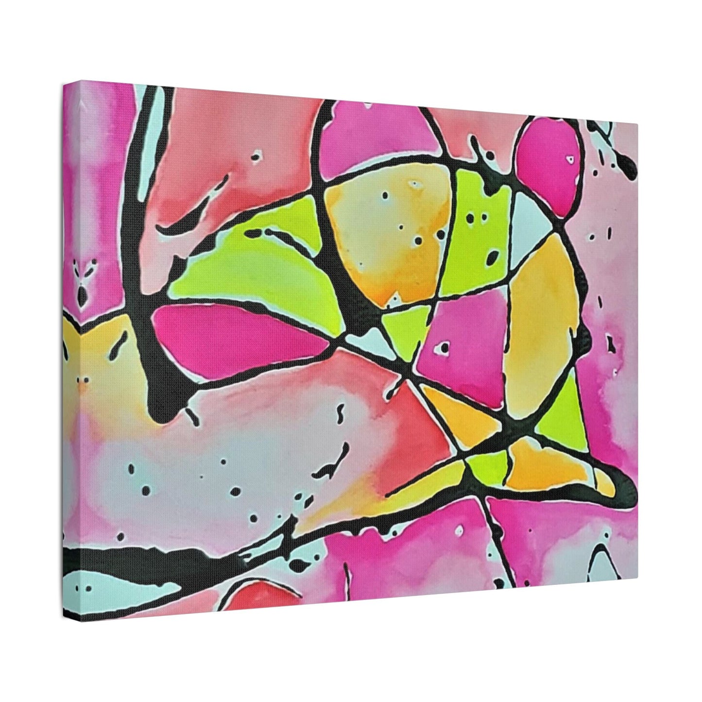 Pink Mouse Satin Canvas Stretched