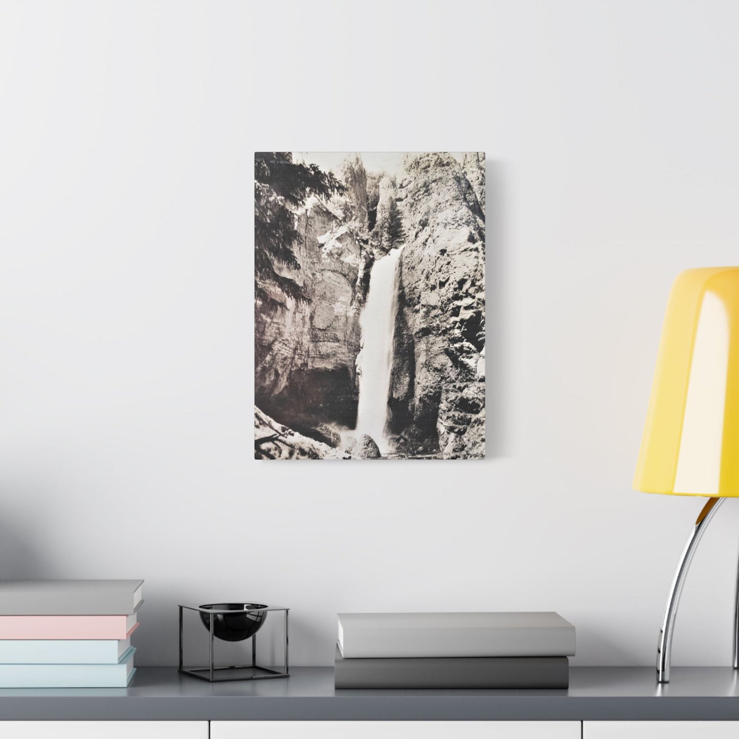 Tower Falls Yellowstone Satin Canvas Stretched 12″ x 16″ (Vertical) 1.5"