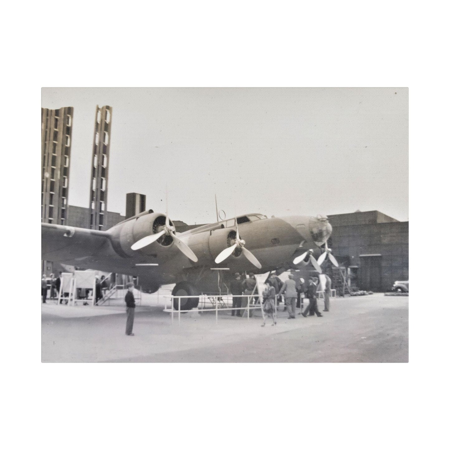 Boeing B-17 Bomber Satin Canvas Stretched